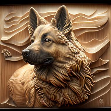 3D model Picardy Shepherd dog (STL)